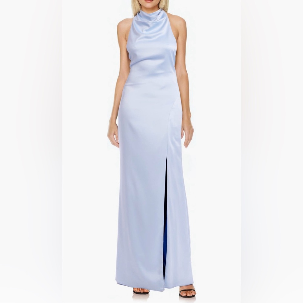 Jewel Badgley Mischka Light Blue Dress